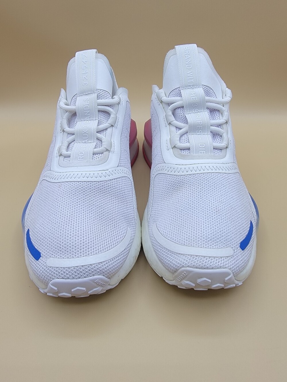 Adidas Originals NMD V3 Youth Kid's Shoes Size 4Y White Red Blue Low-Top Sneaker - Picture 2 of 9